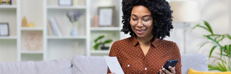 A woman with some paperwork